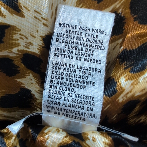 Winlar Women's Moomoo One Size vintage nighty leopard print silky - Picture 8 of 8